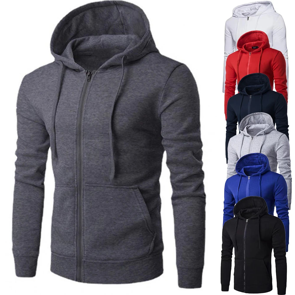 Herenhoodie met schuine rits - afbeelding 2