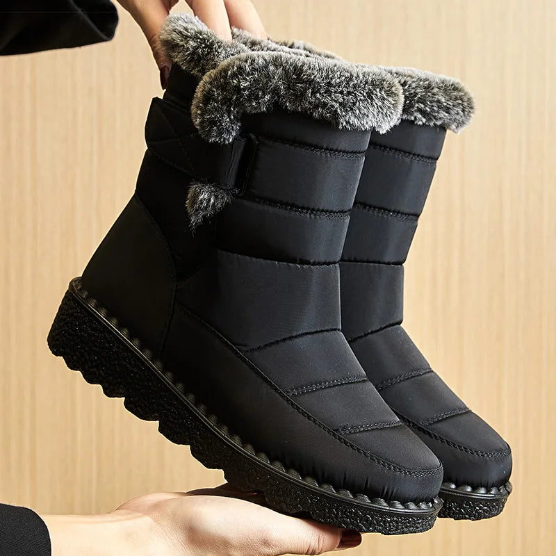 Gevoerde snowboots met klittenband - afbeelding 22
