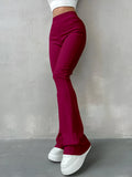 Dames ribbed flared pants
