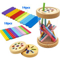 Montessori houten kleurensorteerspel