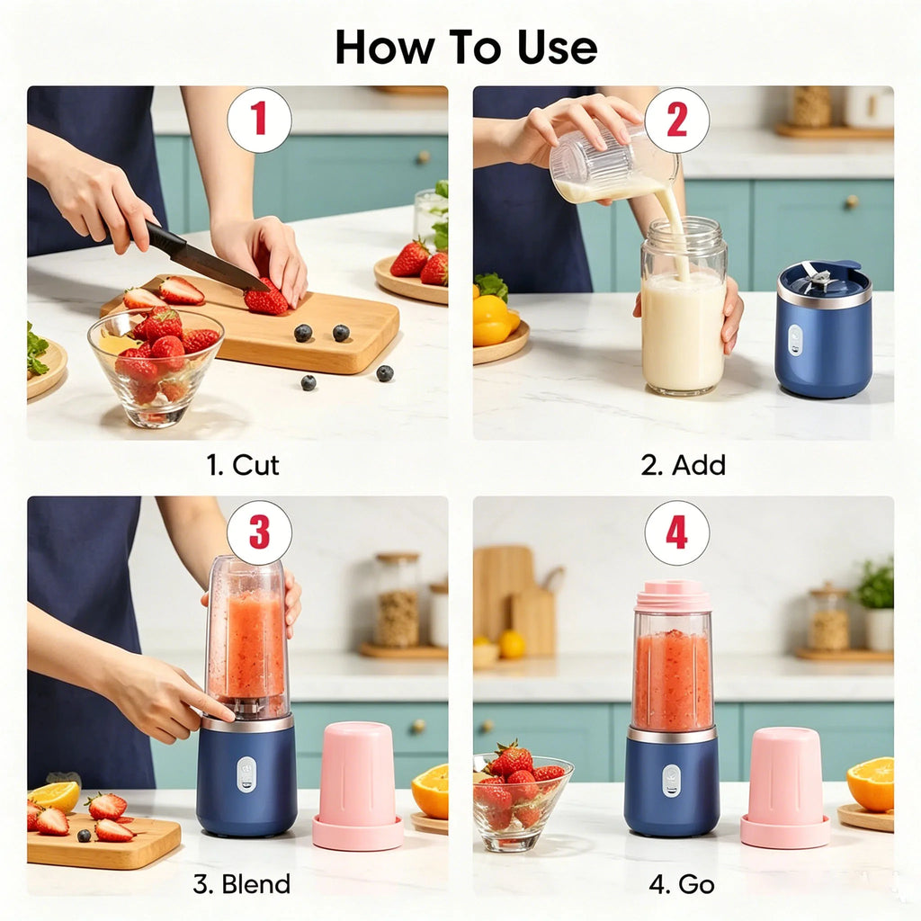 Draagbare mini fruitblender