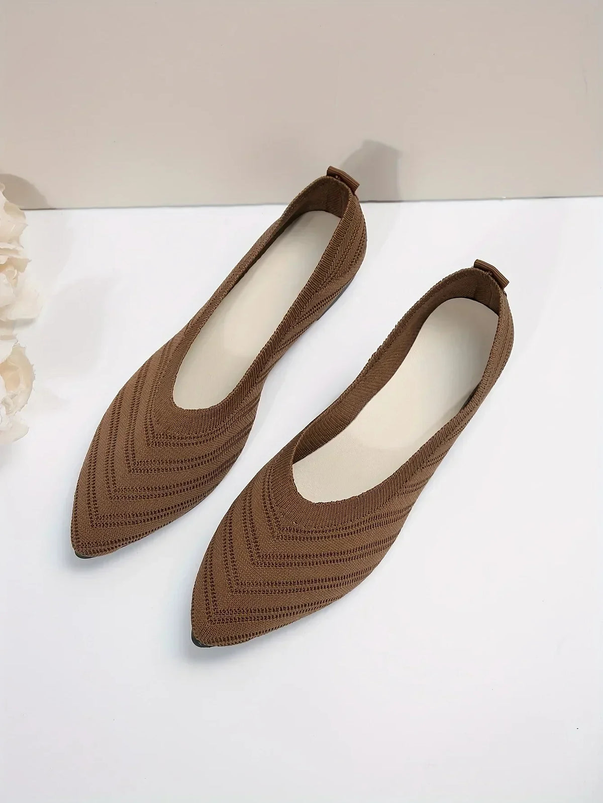 Gebreide spitse ballerina's - afbeelding 32