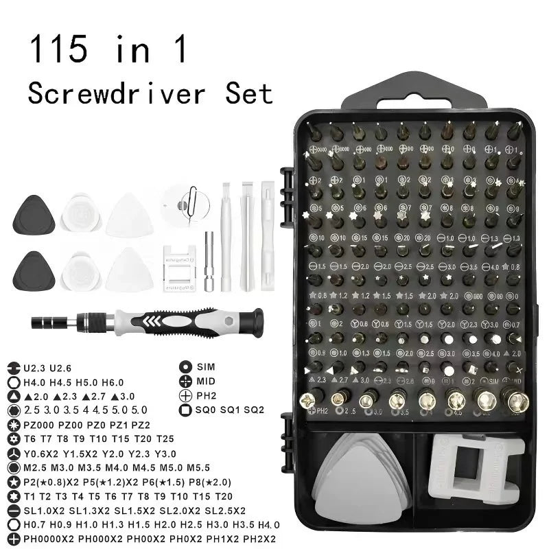 115-in-1 professionele precisie schroevendraaierset