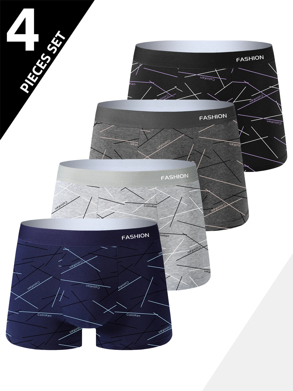 Herenboxershorts 4 stuks