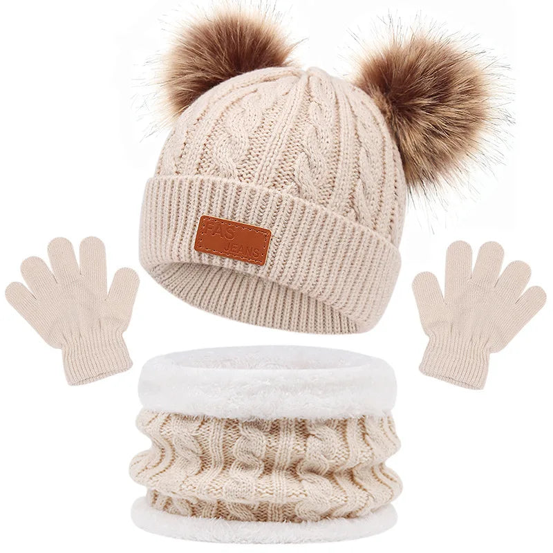 Kindermuts met pompons