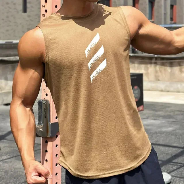 Heren gestreepte sportvest