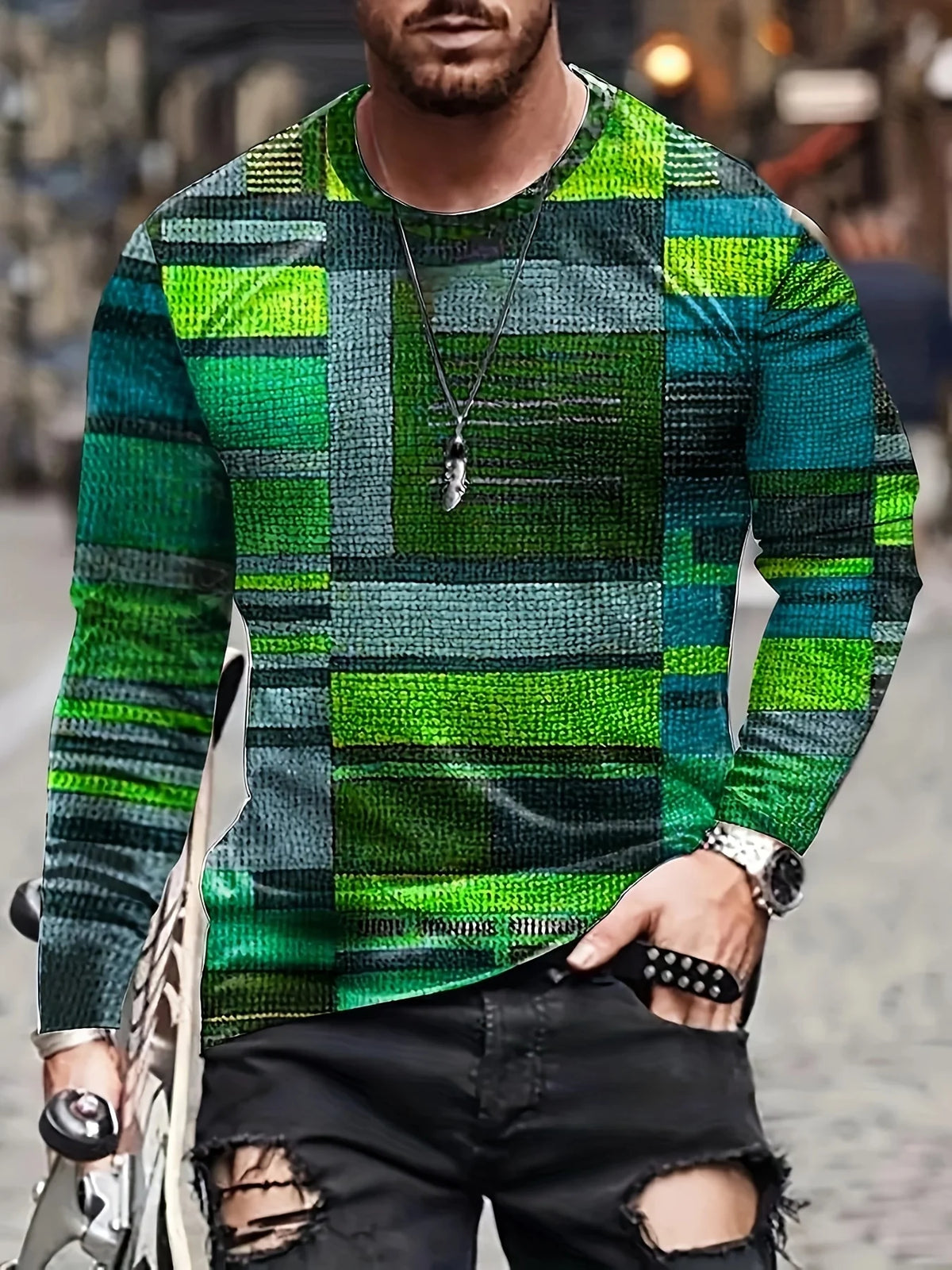 Longsleeve met blokpatroon - afbeelding 10