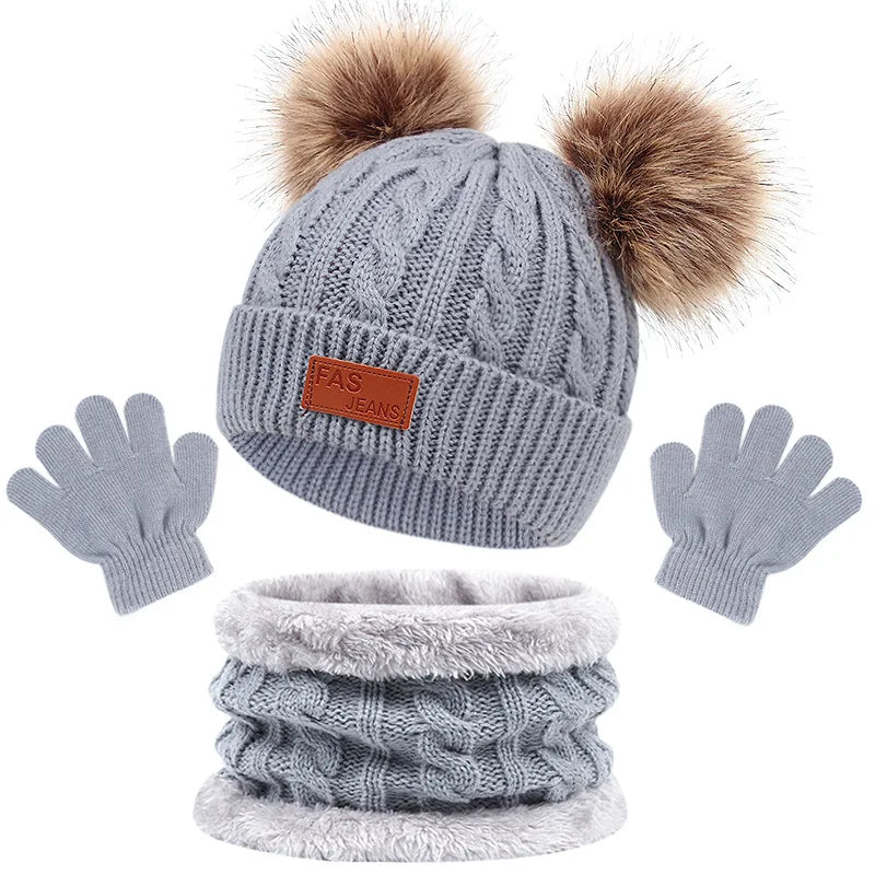 Kindermuts met pompons - afbeelding 4
