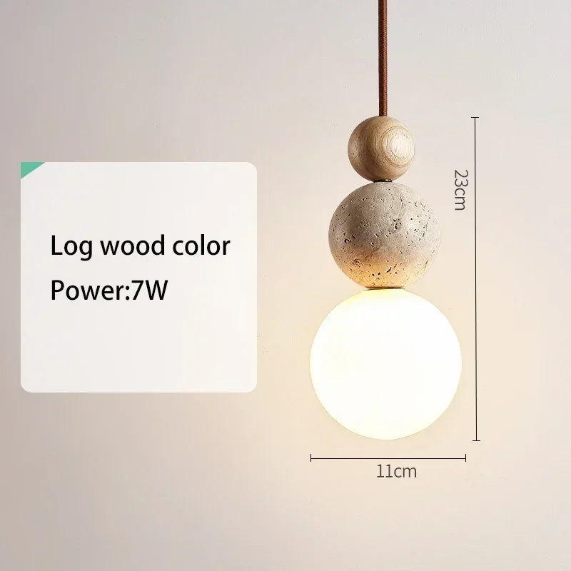 Luma Cream Style travertine hanglamp