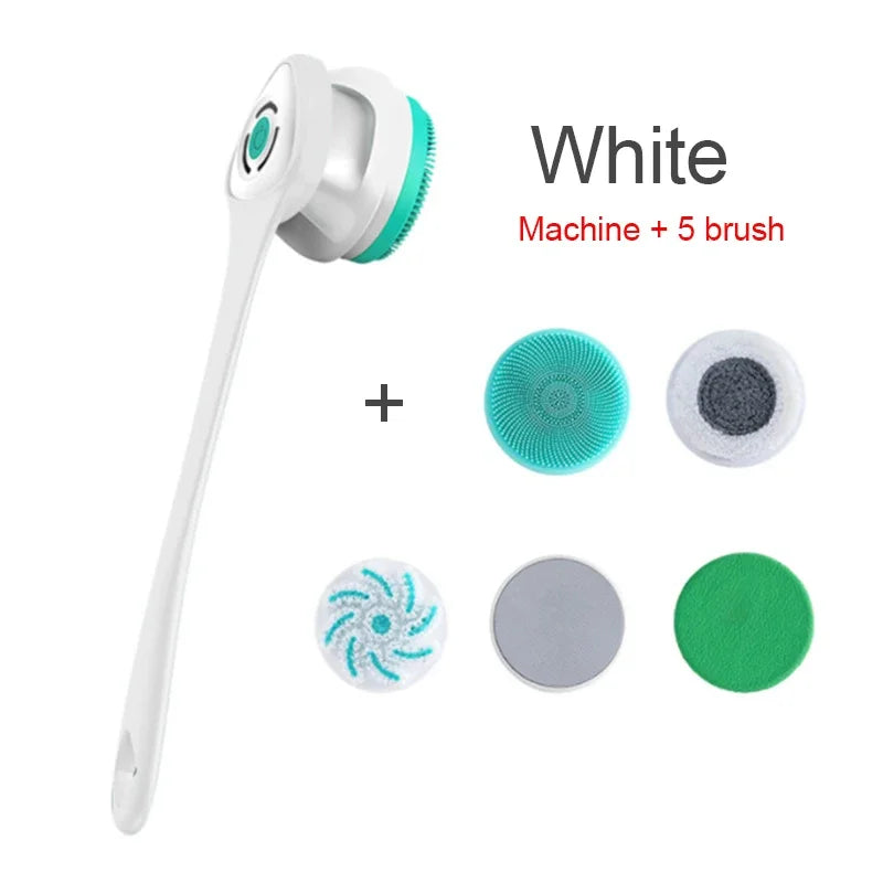 Elektrische douche-schoonmaakborstel, 5-in-1