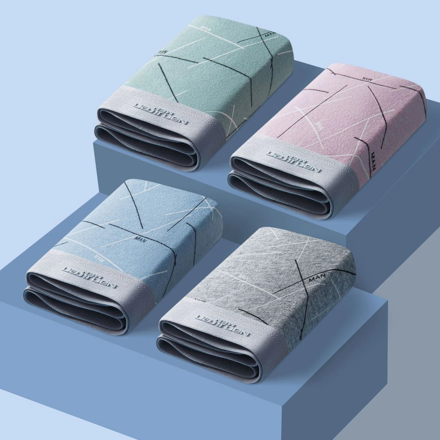 Boxershorts, zijdezacht materiaal (set van 4)