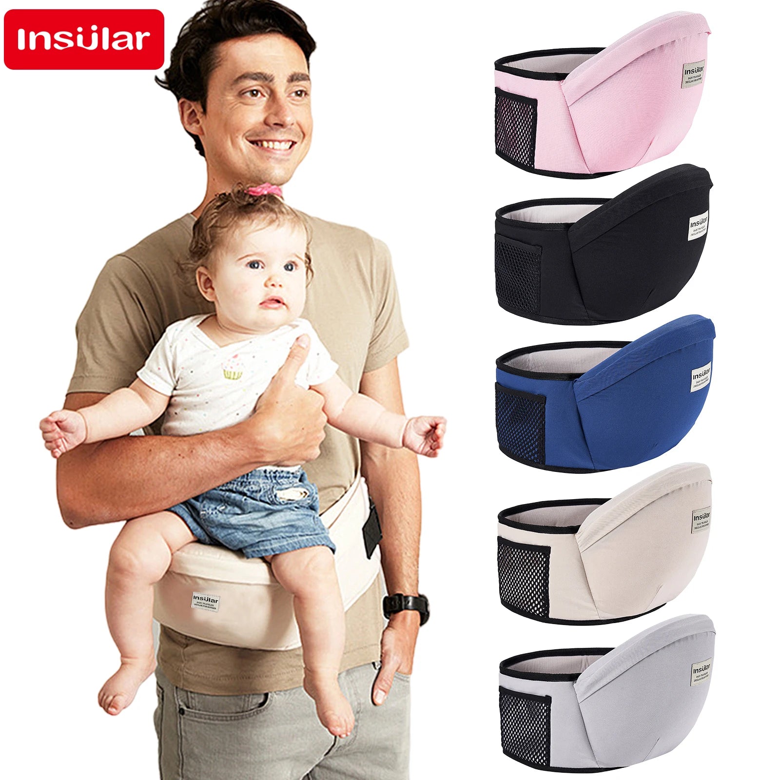Ergonomische baby draagzak met heupzitje