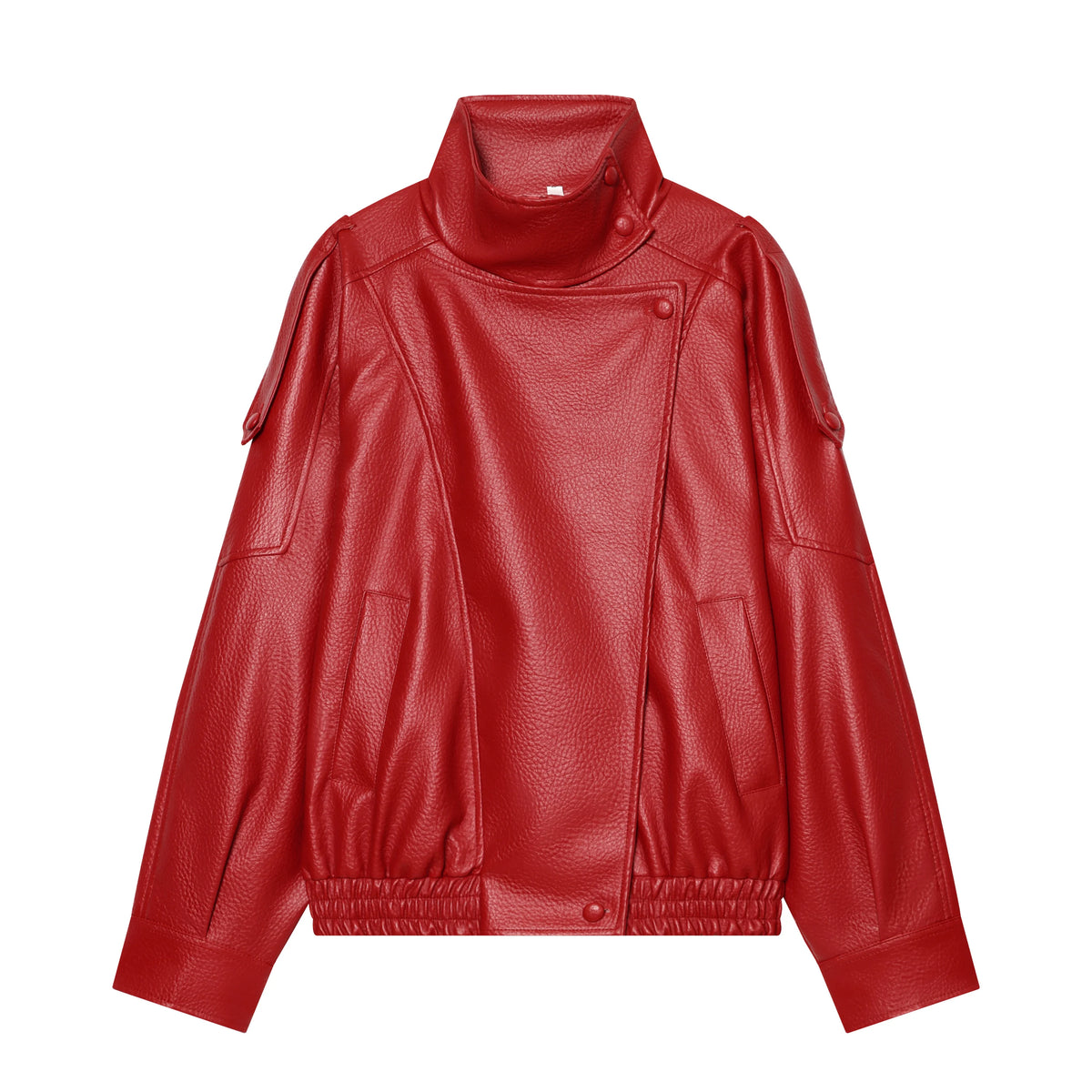 Oversized leren jack - afbeelding 15