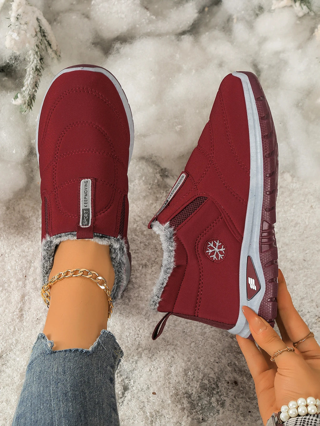 Gevoerde instapboots met fleece - afbeelding 12
