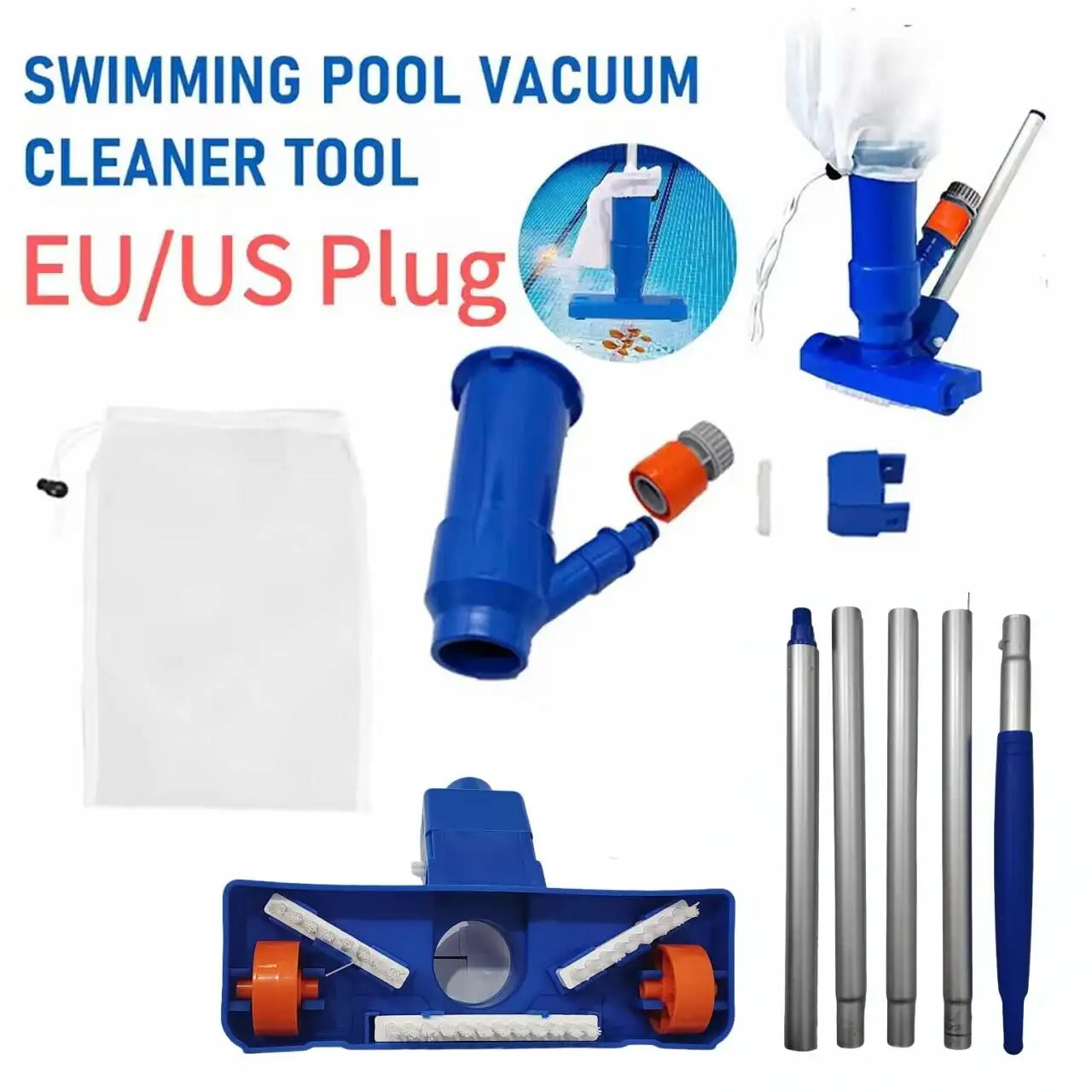 Onderwater jet vacuümreiniger met borstel