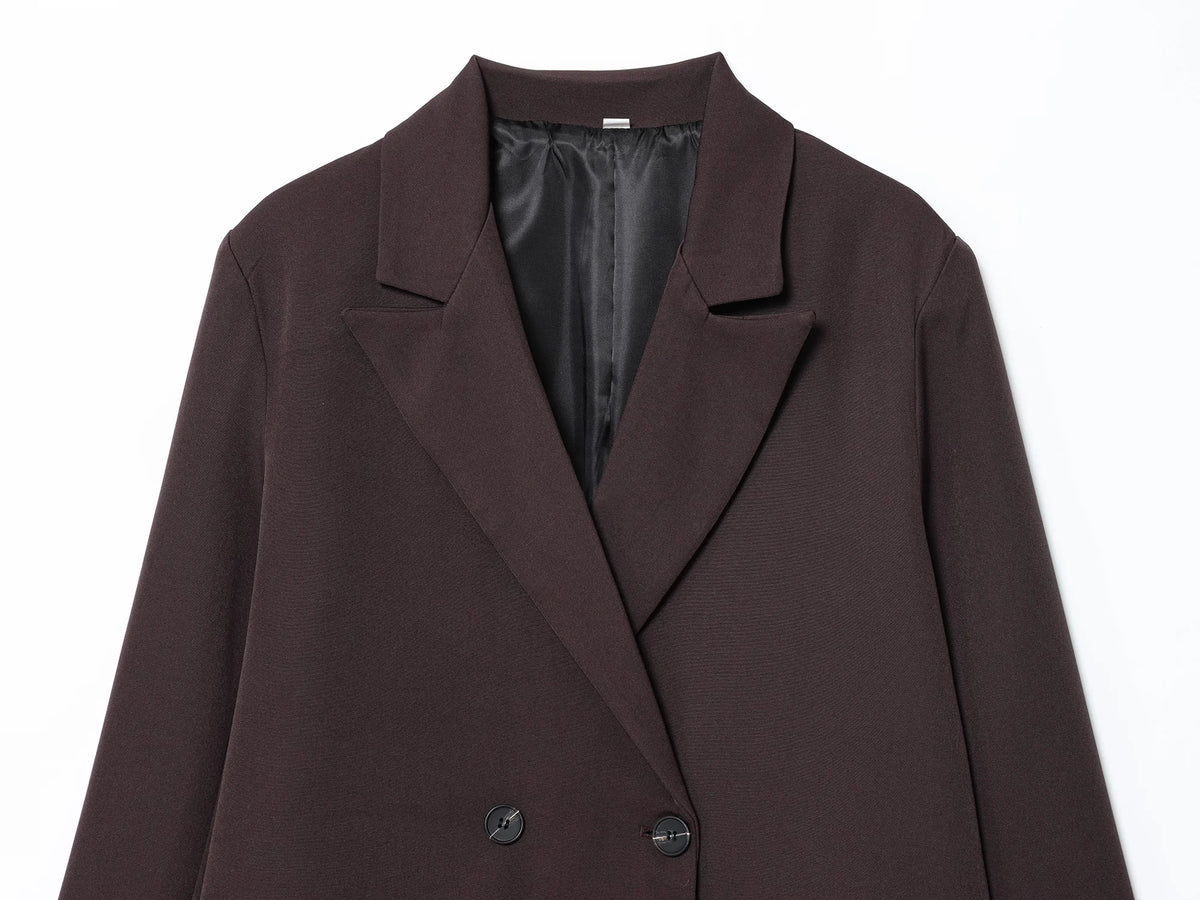 Oversized blazer met dubbele rij knopen - afbeelding 3