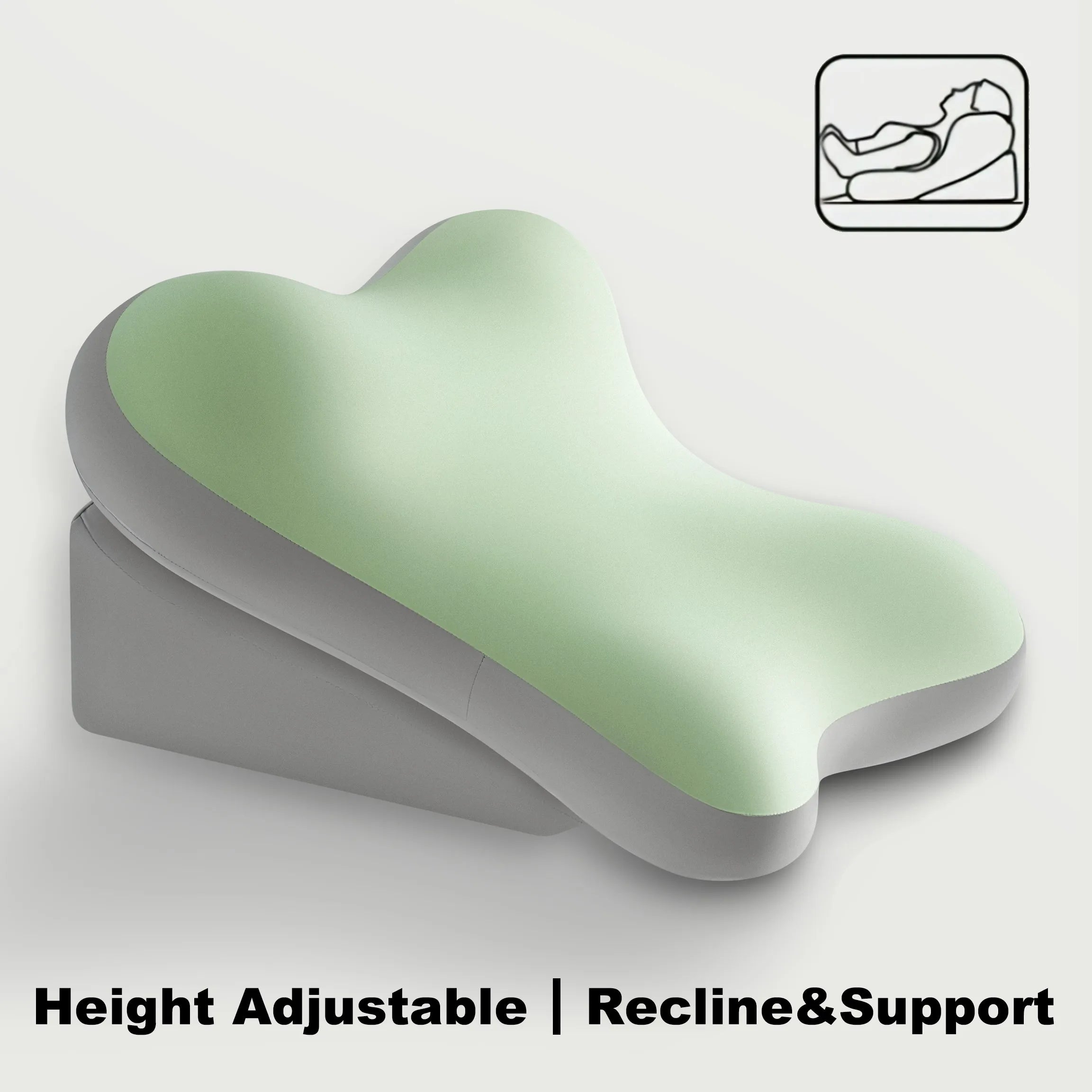 2-delige ergonomische bedwigkussenset