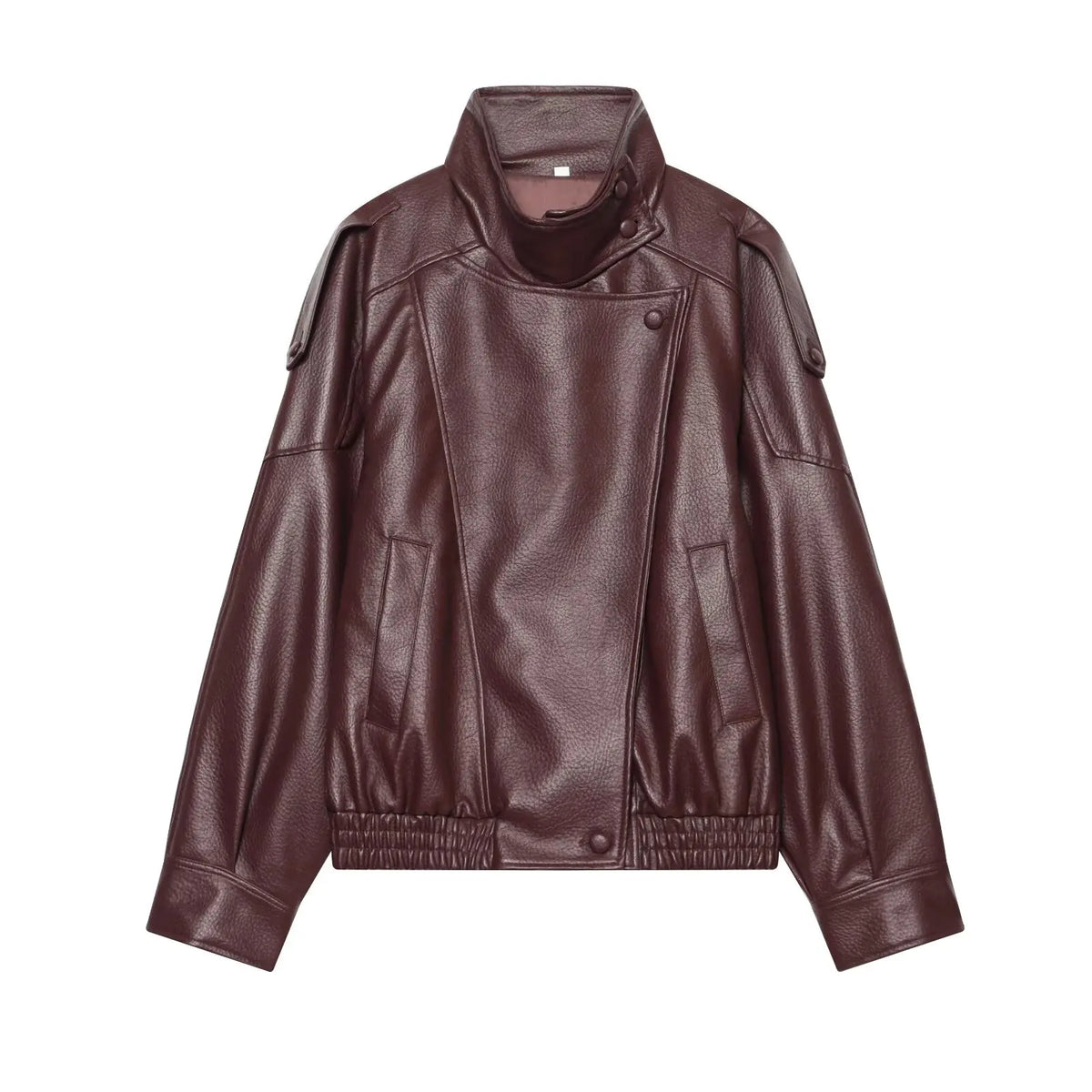 Oversized leren jack - afbeelding 16