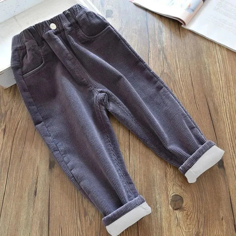 Gevoerde corduroy kinderbroek - afbeelding 9