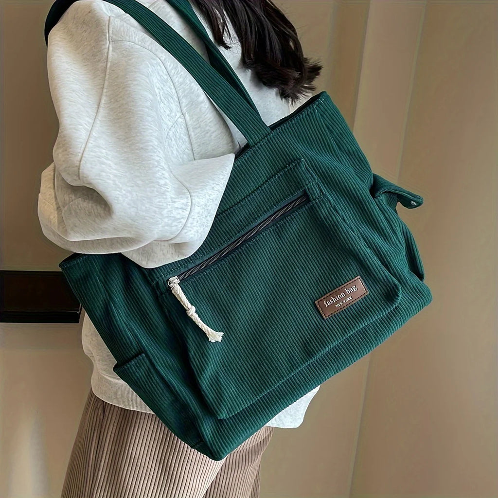 Ribfluwelen shopper - afbeelding 4