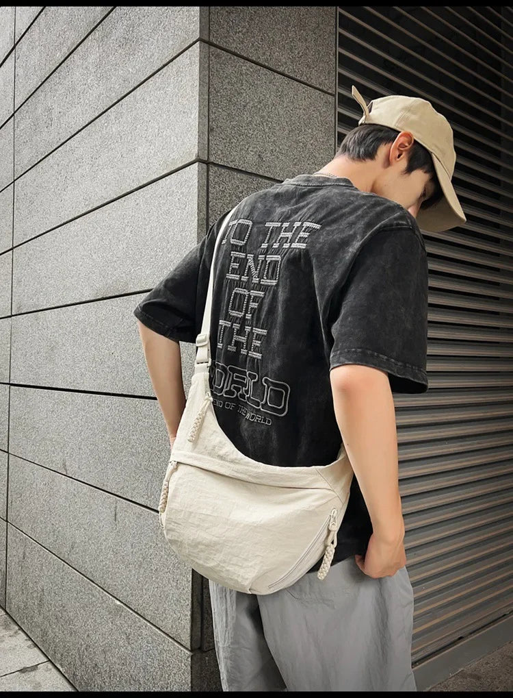 Nylon hobo crossbody tas - afbeelding 9