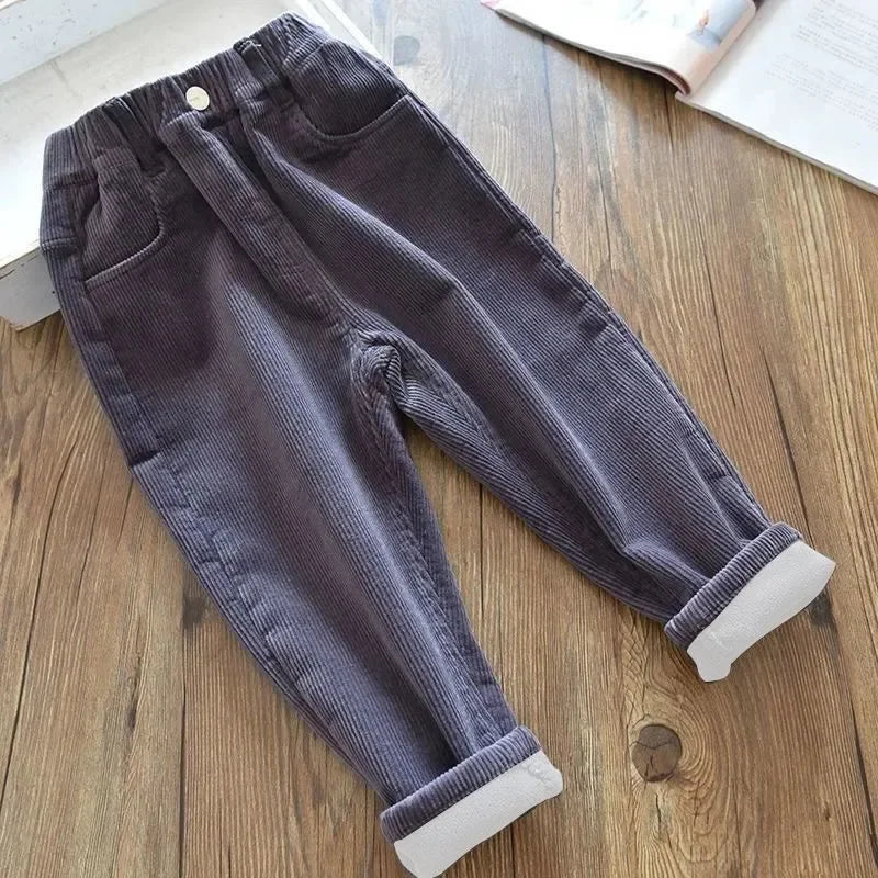 Gevoerde corduroy kinderbroek - afbeelding 16