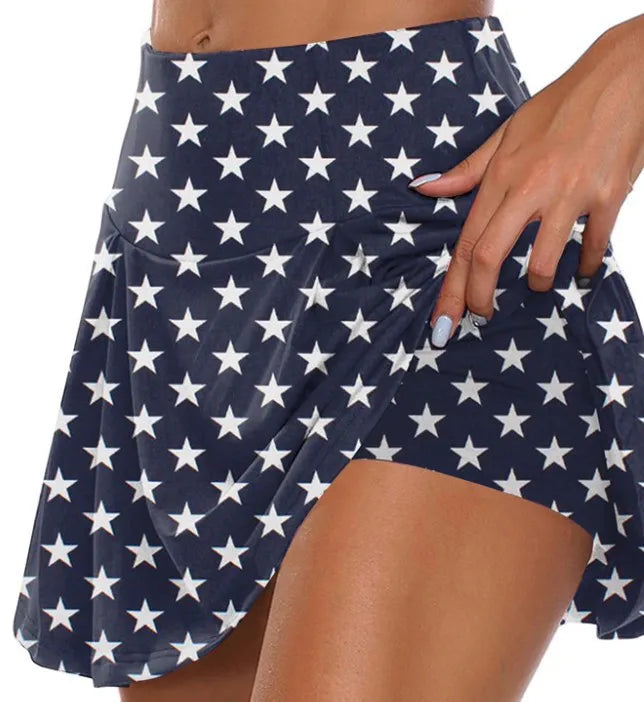 Modieuze damesrok met hoge taille en stijlvolle two-piece look