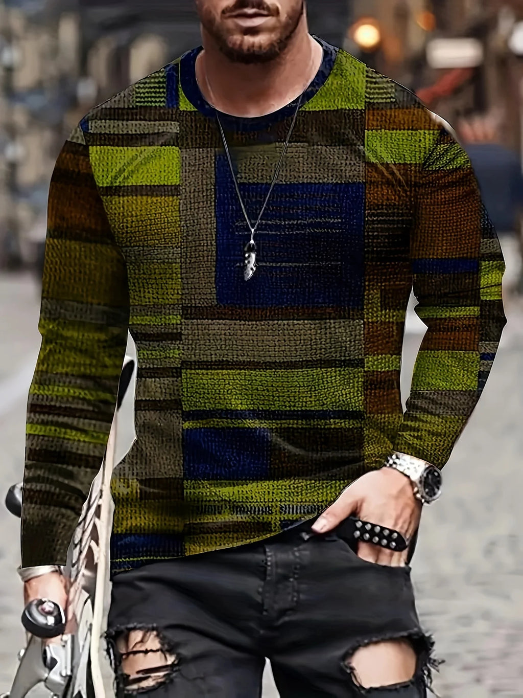 Longsleeve met blokpatroon - afbeelding 11