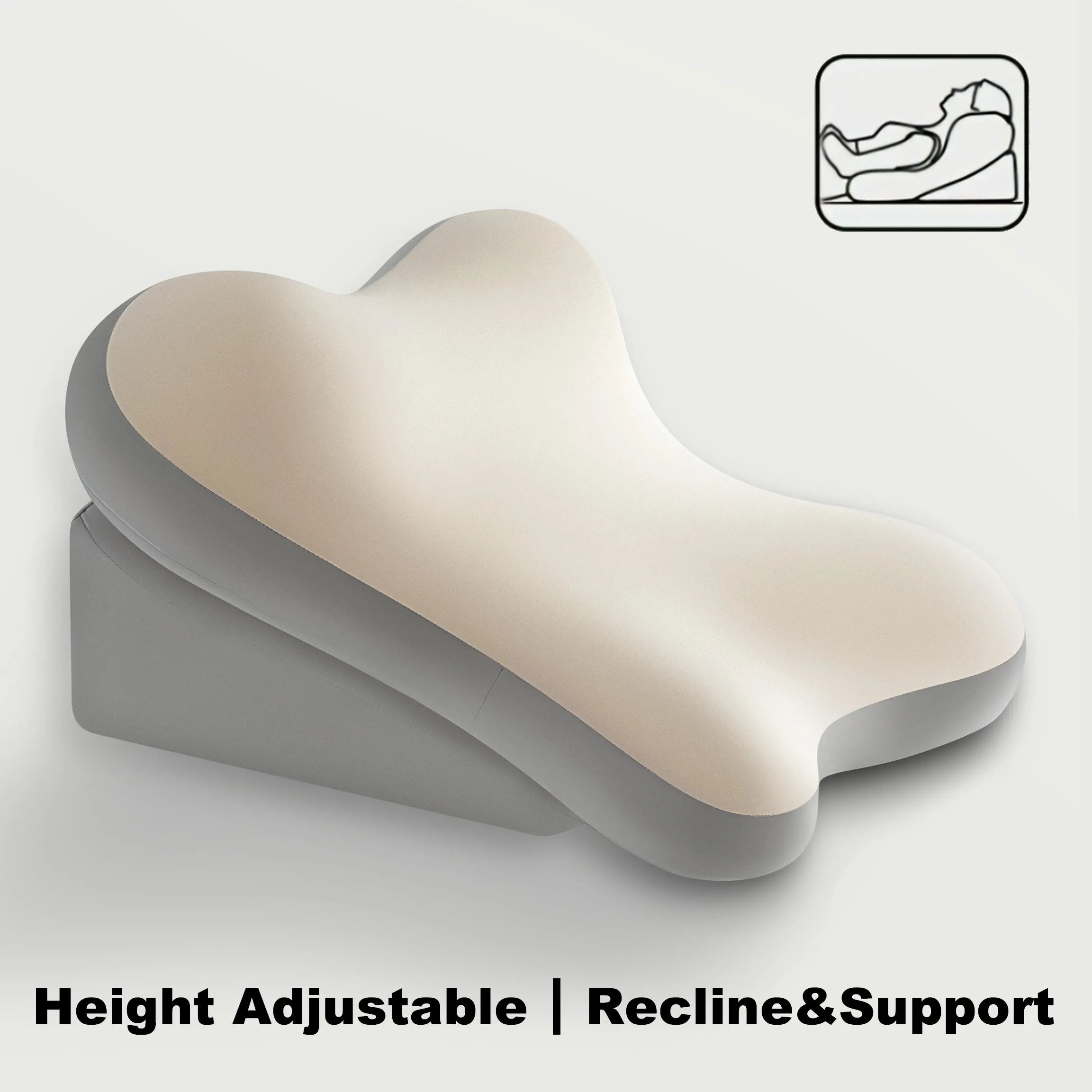 2-delige ergonomische bedwigkussenset