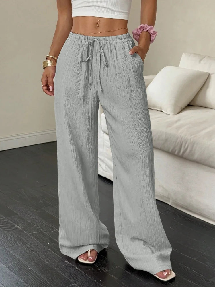 Wijde broek met ceintuur