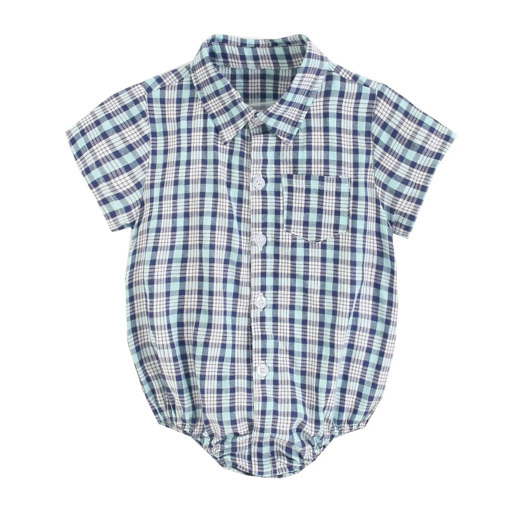 Katoenen babyromper voor jongens