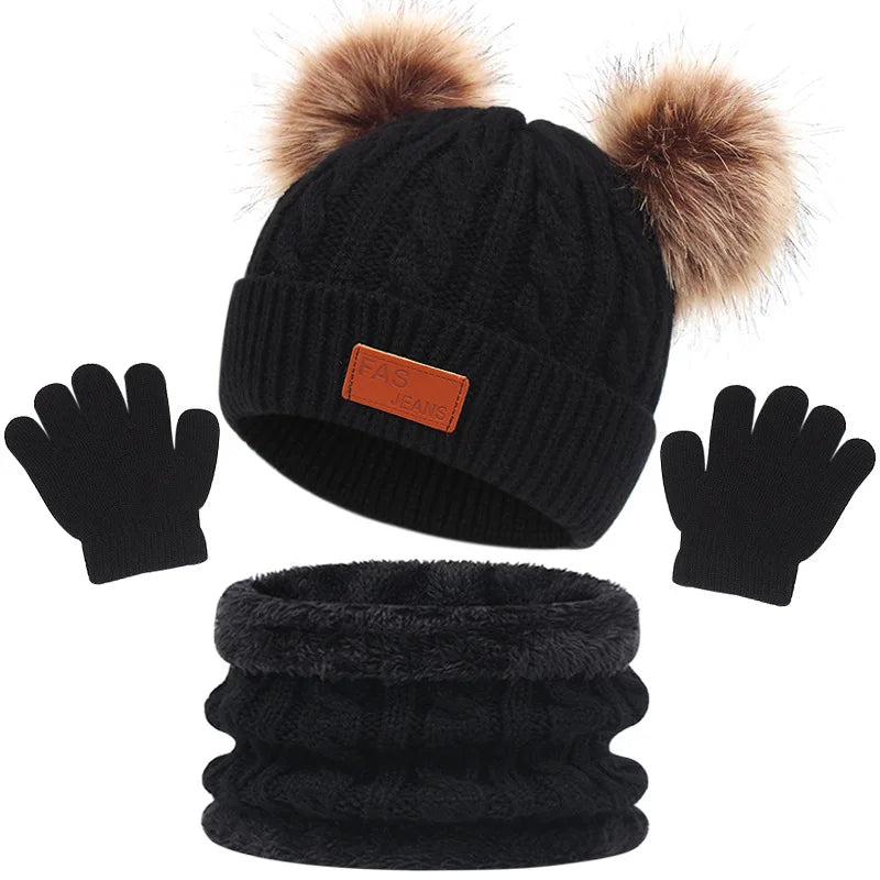 Kindermuts met pompons - afbeelding 3