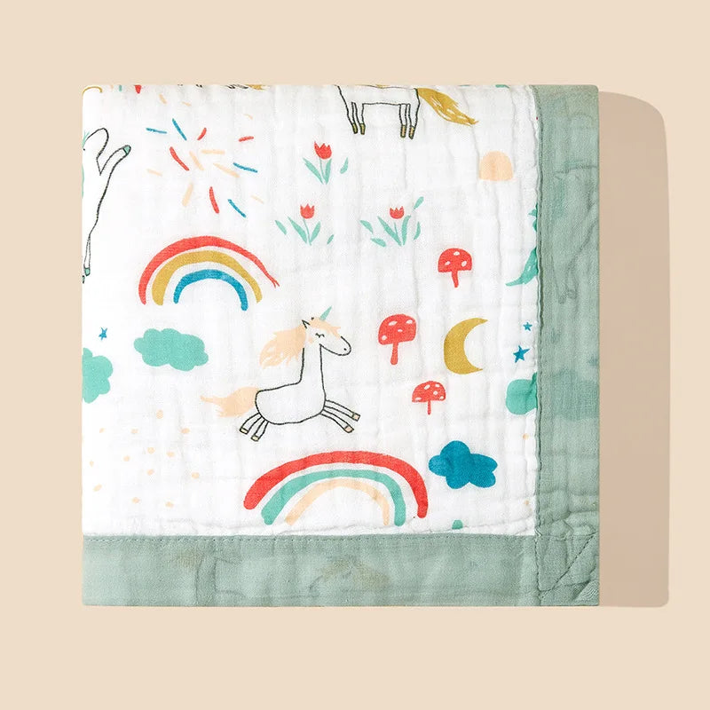 Katoenen babydeken, 6-laags