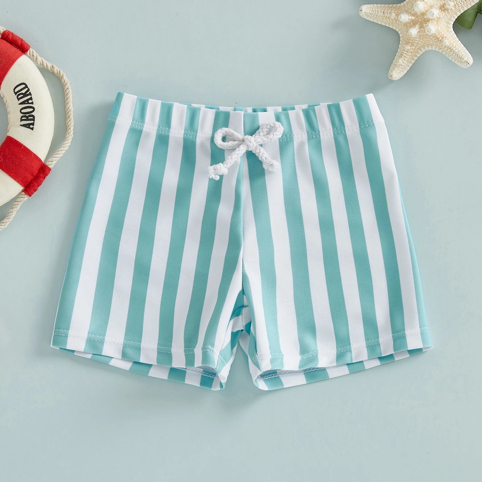 Gestreepte baby jongens zwemshorts