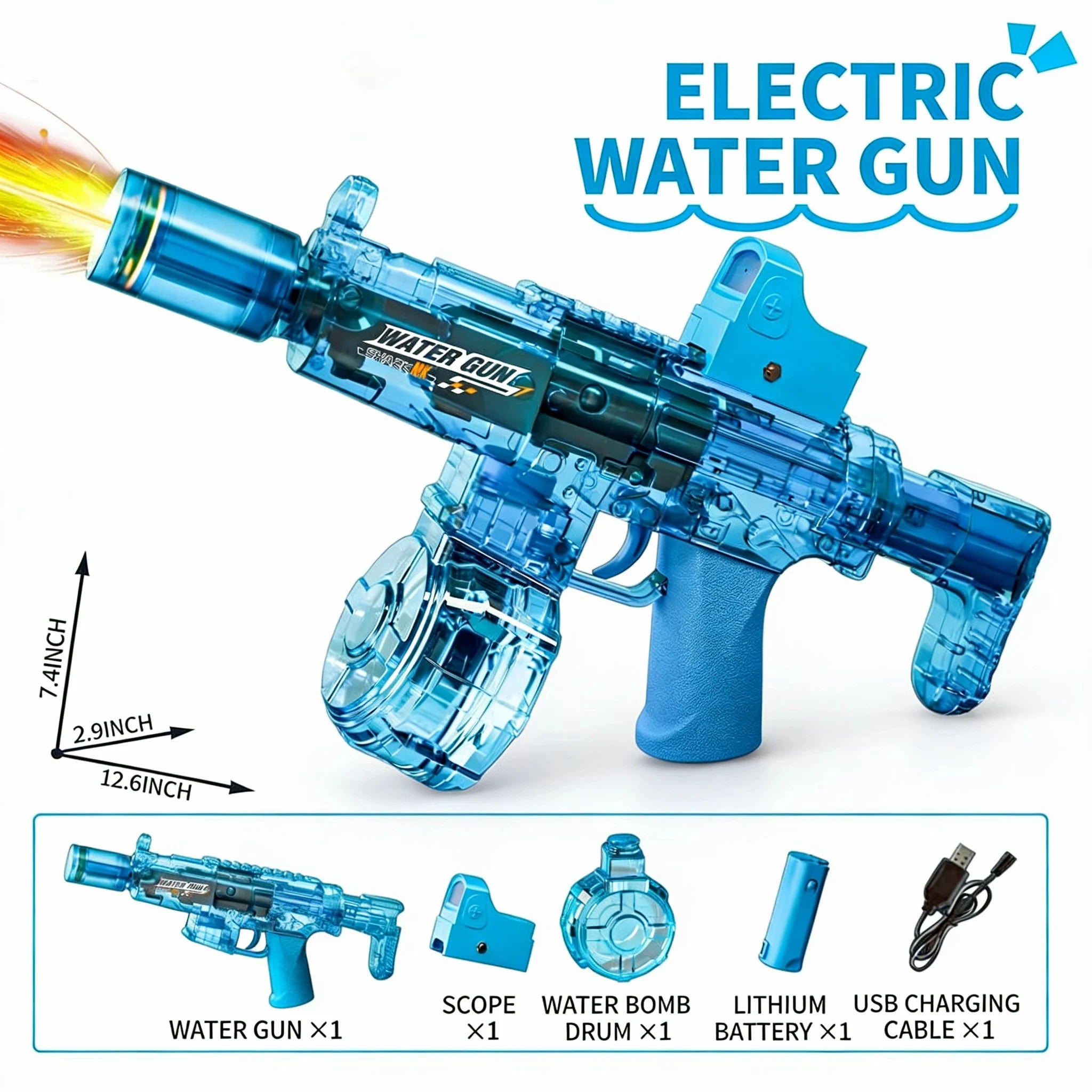 Elektrisch waterpistool met lichteffecten