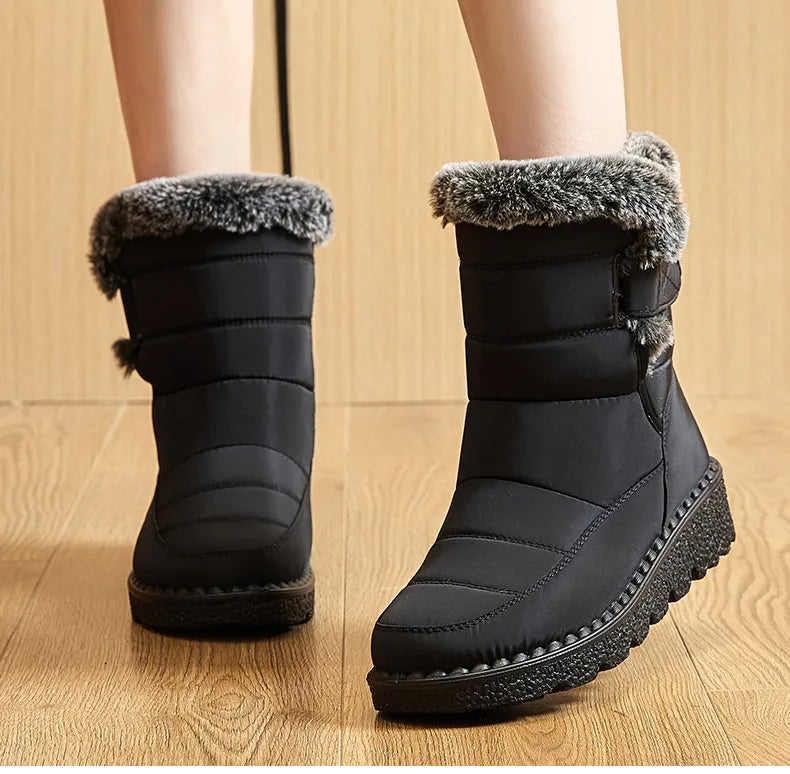 Gevoerde snowboots met klittenband - afbeelding 13