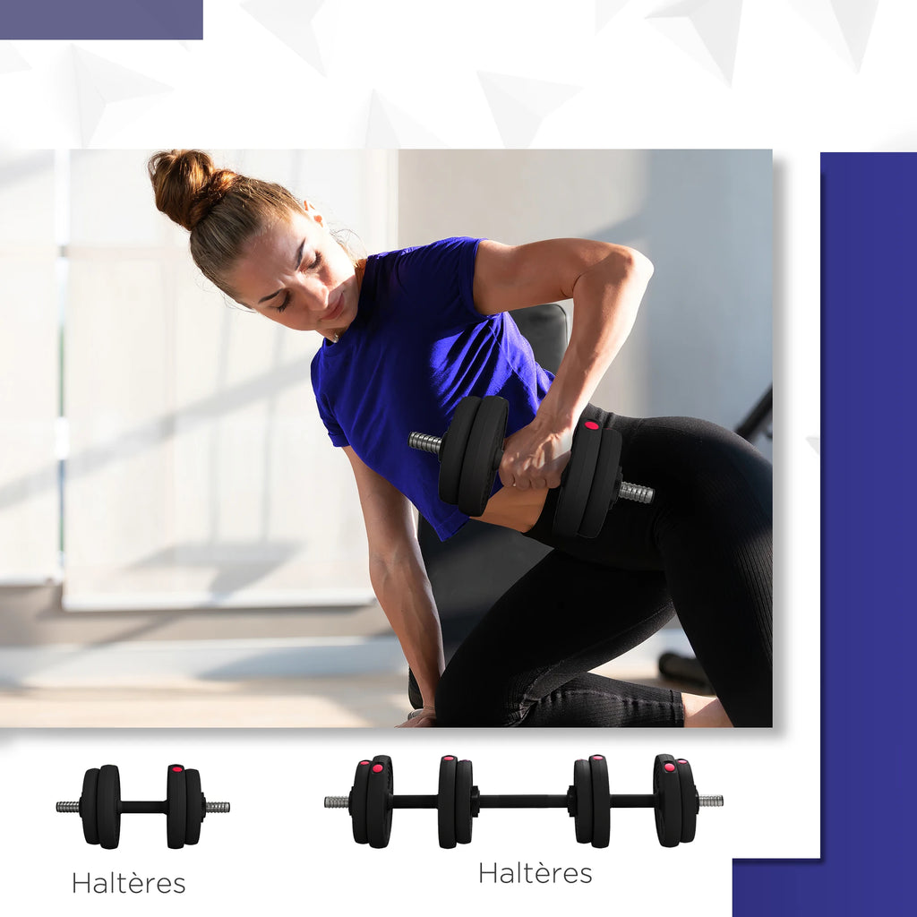 Verstelbare dumbbells met antislip handgrepen