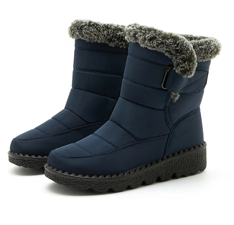 Gevoerde snowboots met klittenband - afbeelding 10