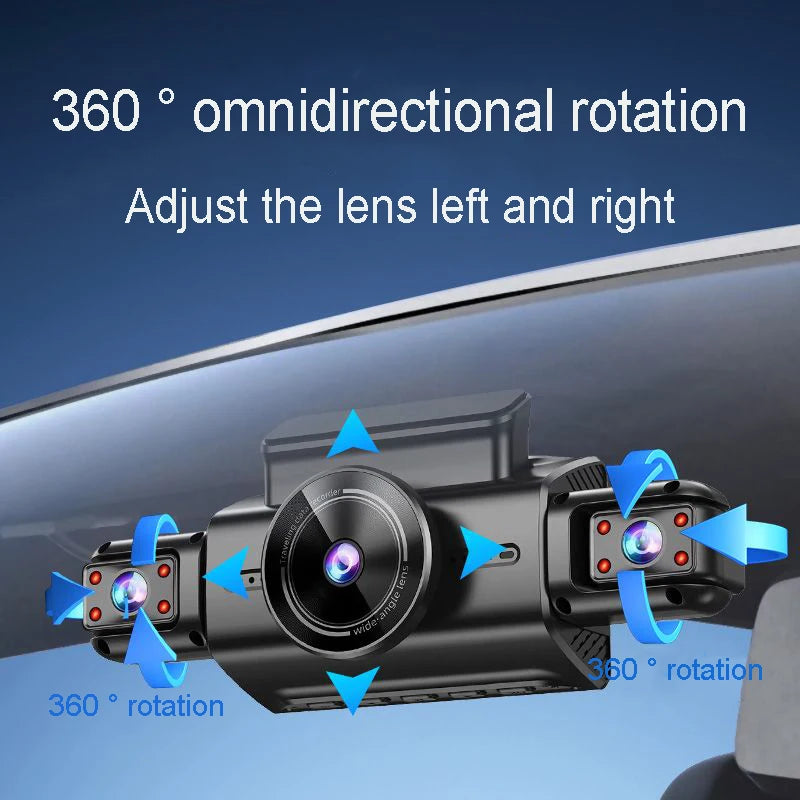 Verborgen 4-kanaals dashcam 4K met nachtzicht (Onedo)
