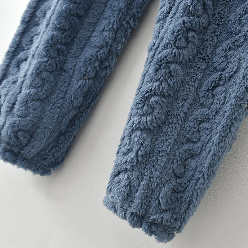Teddy pyjamaset met kabelmotief - afbeelding 29