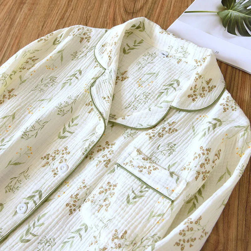 Katoenen pyjama met bloemenprint - afbeelding 3