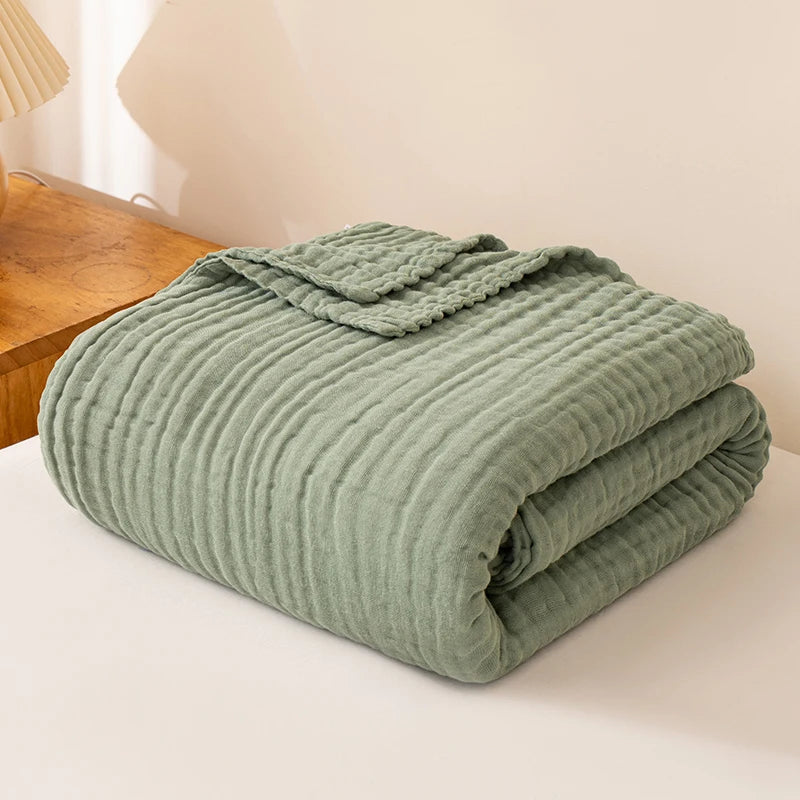4-laags katoenen plaid, ademend