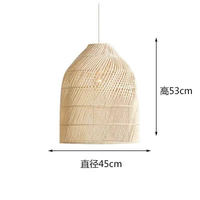 Handgeweven rotan LED hanglamp