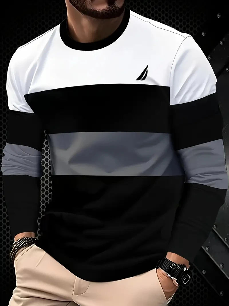 Gestreepte longsleeve met ronde hals - afbeelding 11