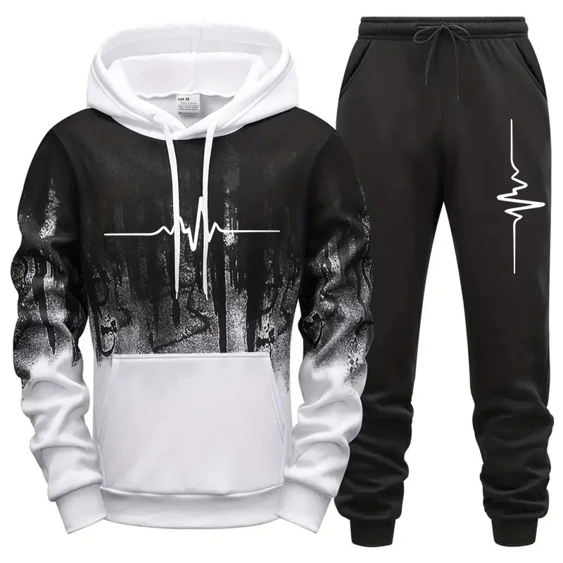Joggingpak met hartslagprint - afbeelding 16