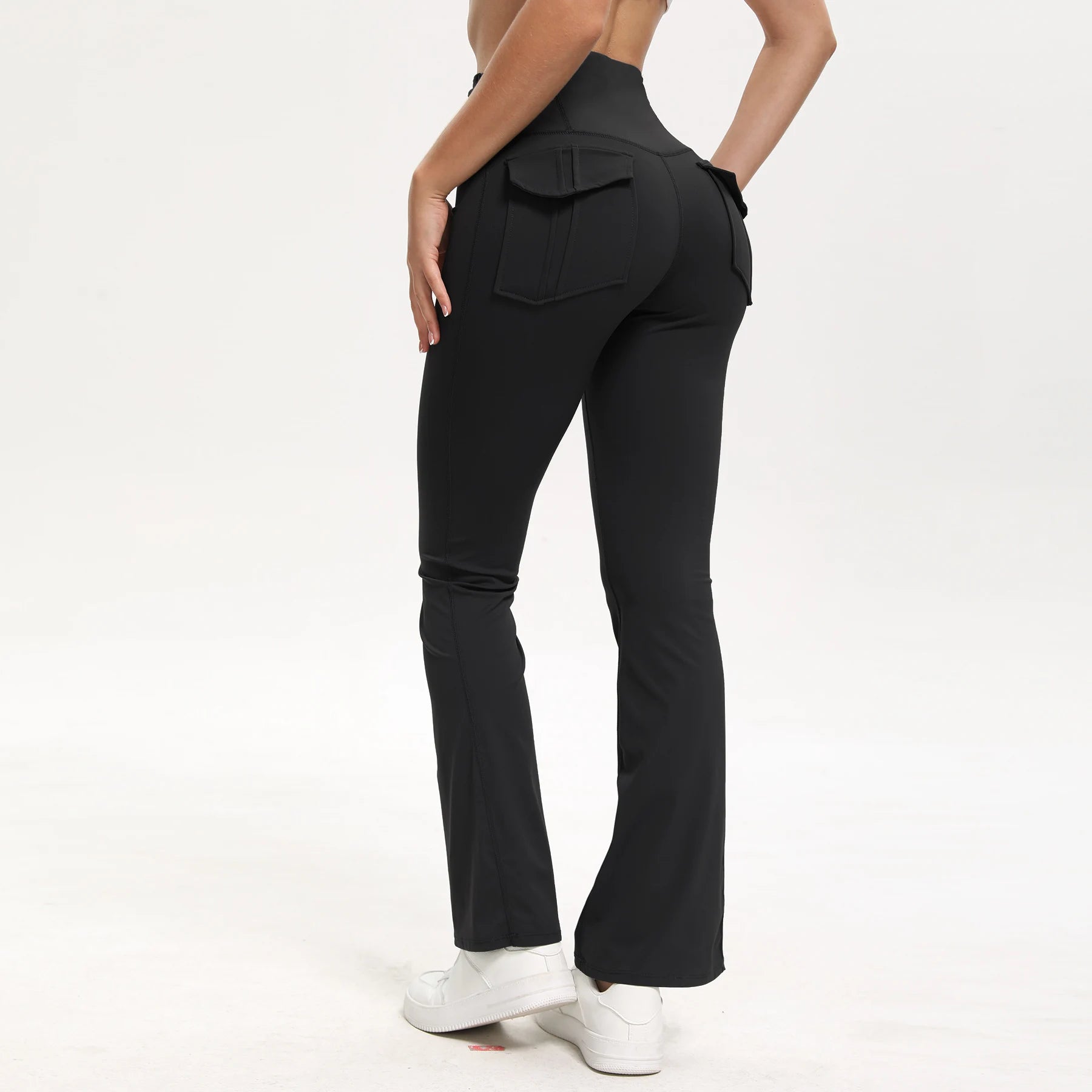 High waisted flared yoga pants voor dames