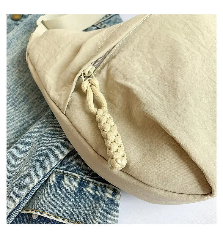 Nylon hobo crossbody tas - afbeelding 11