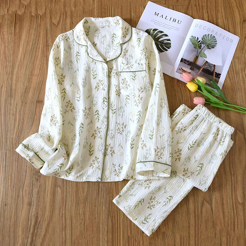 Katoenen pyjama met bloemenprint