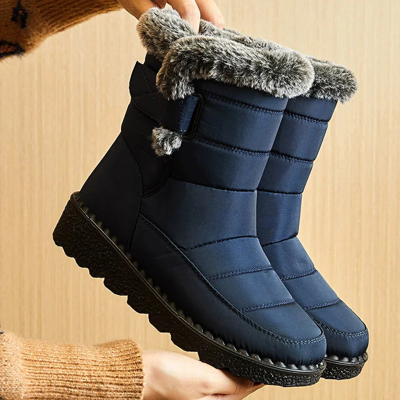 Gevoerde snowboots met klittenband