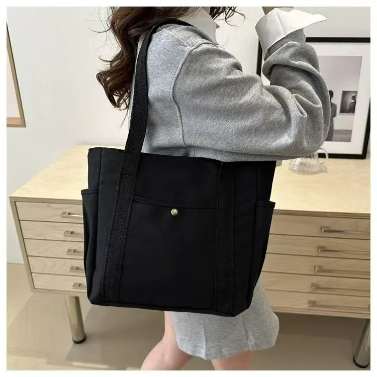 Canvas shopper met vakken - afbeelding 8